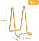 Plate Holder Easel Display Stand - 6 Inch Metal Plate Stands For Display - Table
