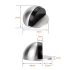 Door Stop Floor Mounted Door Stopper Satin Stainless Steel Rubber Buffer Stopper