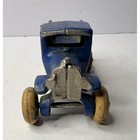 Vintage Arcade Cast Iron Stake Truck 212 R Blue Antique Toy Wood Wheels 5 Inch