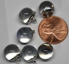 Vintage 6 Glass Ball Pendants   Vitrail   12mm X 10mm Round    Set Of 6
