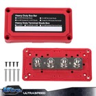 Heavy Duty 4 Way Bus Bar power Distribution Box Screw Terminal Studs 300a 48v Dc