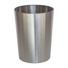Brushed Nickel Metal Bathroom Wastebasket 2 2 Gallon Small Trash Can Garbage Bin