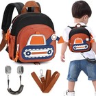  Toddler Leash Backpack  Children Safety Walking Harness Black brown  Excavator