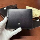 New Montblanc Mb14548 Leather Black Wallet Calf-skin Meisterstuck 6cc W  Box
