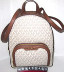 Michael Kors New Jaycee Medium Zip Pocket Backpack Vanilla Signature Nwt  498