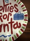 Coton Colors Happy Everything Cookies For Santa Ruffled Ceramic Christmas Plate