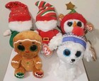 2023 Ty Beanie Boos Holiday 6  Set Crumble  Garland  Gnewman  Gnolan  Sleighbell