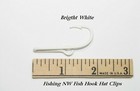 Bright White Colored Eagle Claw Fish Hook Hat Clip   Pin
