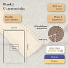 Merino Wool Blanket For Twin Bed   Couch  Reversible Warm Throw  59 X 85 In