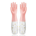 1 Pair Thermal Dishwashing Gloves Thick Pvc Waterproof Non-slip - New