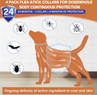 4-pack Dog Flea   Tick Collar  Waterproof 24 Months Protection