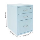 3-drawer Vertical Office File Cabinet Lockable Documents Organizer With Wheels