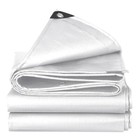 20  X 40  Heavy Duty White Poly Tarp 12 Mil Tarpaulin Canopy Shelter Cover Shade