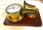 Schatz Royal Martiner Clock Brass 8-day Ship s Bell Clock W  Germany For Repair