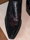Vintage Frye Classic Cowboy Boots Red Black Studded Frye Logo Womens 8m Rare 