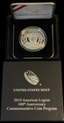 2019 American Legion 100th Anniversary Silver Dollar Mint State W box   Coa