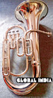 Euphonium 3 Valve Pure Brass Metal In Chrome Polish cushion Case   Free Shipping