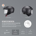 3 4 Half Openface Motorcycle Helmet Dot Approved Unisex For Motor-bike M Size