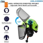 Forestry Safety Helmet Chainsaw Hat With Mesh Shield Earmuffs Reflective Sticker