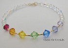 Chakra Rainbow Anklet Made With Swarovski   14k Gold Filled Or Sterling Silver