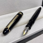 High Grade Resin Series Bright Black Color-gold Clip M Nib Fountain Pen No Box