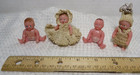 Vintage 2 1 8    Renwal No 8 Usa Dollhouse Baby Doll Hard Plastic Jointed Lot Of 4