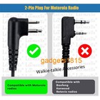 Surveillance Acoustic Tube Earpiece Ptt Mic Headset For Motorola Two Way Radio