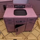 Vintage Wolverine Tin Kitchen Set Electric Stove Sink Refrigerator