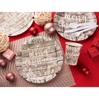 100x Christmas Napkins Paper Disposable For Holiday Party Vintage Wood 6 5x6 5   