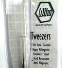 Wiha 44501 Esd Safe Coated Hypo Allergenic Ss Tweezer Anti Mag Acid Resist Aa Sa
