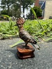 Rare Antique Austrian Vienna Cold Painted Bronze Of Hoopoe Bird