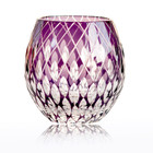 Crystal Edo Kiriko Craft Collect Whiskey Glasses Handmade Drinking Glass Purple