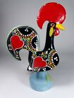 Hand Painted Portuguese Love   Luck Folk Art Rooster Heart Ceramic Figurine
