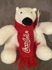 Coca Cola Polar Bear Mini Plush Sitting Logo Red Scarf And Tag 4 Inch 2024