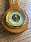 Vintage Midcentury Barometer Wall Hanging Wood Weather Station Germany