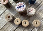 Vintage Lot Of 10 Silk Thread Spools Coats Clark Corticelli Belding Style G  