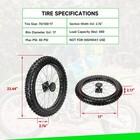 17   Front Wheel 70 100-17 2 75-17 Tire Inner Tube For 125cc 140cc Klx125 Yz85 
