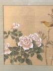 Pair Of Antique Chinese Paintings On Silk With Birds And Flowers - Artist Signed