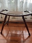 Vintage Wooden Stool Kneeling Sadle Bench Bedroom Decor  Vanity Sewing Seat