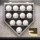Acrylic Baseball Display Case - Lighted Wall Mount Shadow Box For 12 Balls  Uv P