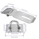 Moicstiy 2pcs 3 Inch Door Locks Hasp Latch  Silver 3inch 
