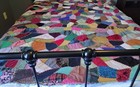 Vintage Handmade Crazy Quilt  1970s-80s 78   x72    Read Description