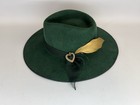 Stetson Flea Style Emerald Green Wide Brim Fedora Wool Hat Size L