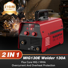 Arccaptain 130a Mig Welder 3-in-1 Welding Machine Digital Flux Core Mig tig mma