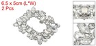1 Pair Rhinestone Shoe Clips Classic Bow Heels Accessories White