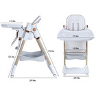 Adjustable Baby High Chair Infant Feeding Seat W  Lockable Wheels For 0-6 Years