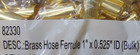 Lot Of 10 Brass Ferrule Air And Water Hose 1 4  Id  525 Id 1 000 L  375 Quantity