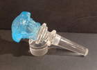 Rosenthal Versace Medusa Wine Stopper Lead Crystal With Frosted Light Blue Head