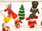 Wooden Christmas Ornaments Lot Hand Painted Vintage Toy Soldier Tree  26ct D6910
