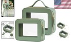 Chic Clear Makeup Bag Travel Cosmetic Case - 2-piece Portable Organizer Set
